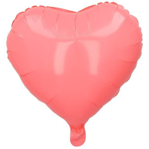 Balon 18" Serce Passtelowe Mat Różowe
