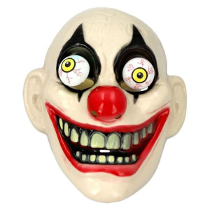 Maska Świecąca Clowna Z Ruchomymi Oczami Halloween