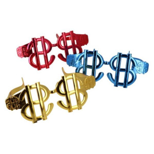 Mega Duże Okulary Xxl Symbol Dolara Mix 12szt