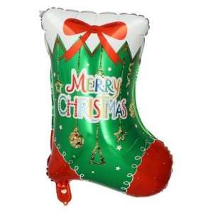 Balon 22" But Świateczny Merry Christmas Z Mikołajem