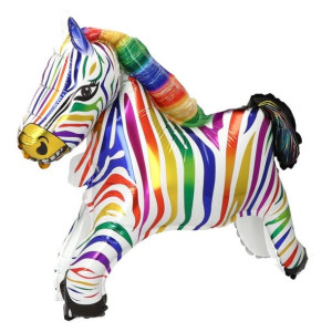 Balon 18"zebra Kolorowa Stojąca