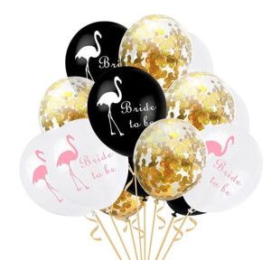 Balony Lateksowe Zestaw Czarno Biały Bride To Be 15szt