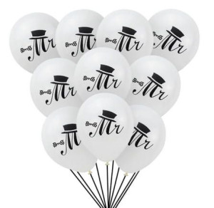 Balon Lateksowy 18" Ślubny Mr Z Muszką 1szt