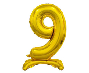 Balon Foliowy Cyfra 9, Stojąca,b&c 74 Cm ,złota