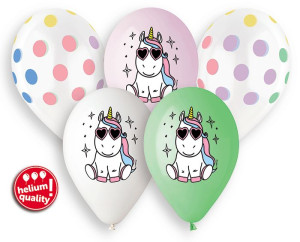 Balony Wesoły Jednorożec 13" 5szt