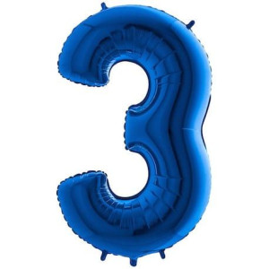 Balon 80cm Cyfra Niebieska 3