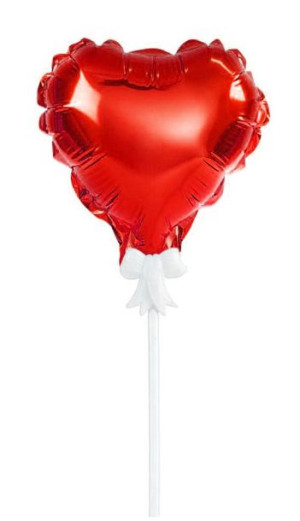 Dekoracja Balon Na Tort Serce Czerwone