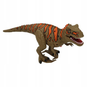 Brązowy Dinozaur Chodzący Światło,dżwięk 40x17cm