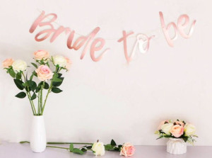 Girlanda Bride To Be Gold Rose