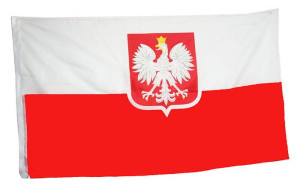 Peleryna Polska Kibica Biało Czerwona 90x150cm