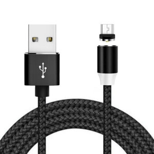 Kabel 1m Magnetyczny 3w1 Do Iphone Micro Usb Typ-c Czarny