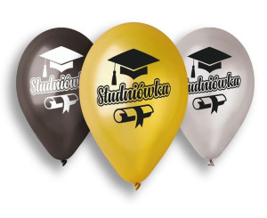 Balony Studniówka Metaliczne 13"/5szt