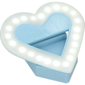 Lampa Do Selfie Ring Light Na Telefon Serce Niebieskie