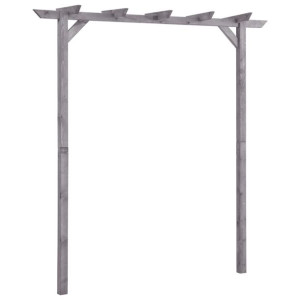 Pergola ogrodowa, szara, 200x40x205 cm, impregnowana sosna