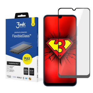 Niepękające szkło hybrydowe do Samsung Galaxy A40s, na cały ekran 3mk Flexi