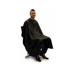 HT Barber Męska Fryzjerska Peleryna Czarna