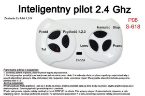 Pilot zdalnego sterowania w technologii 2.4 Ghz do pojazdów/