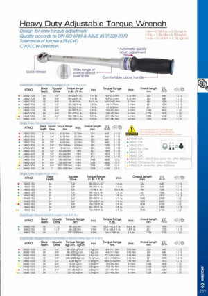 Klucz Dynamometryczny 3/4'' 200 - 1000 Nm King Tony 34662-3dg