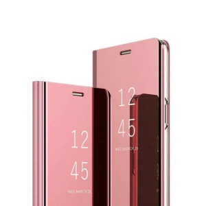 Etui HUAWEI P40 LITE E Clear View Cover z klapką różowe