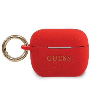 Etui Guess GUACAPSILGLRE Apple AirPods Pro cover czerwony/red Silicone Glit