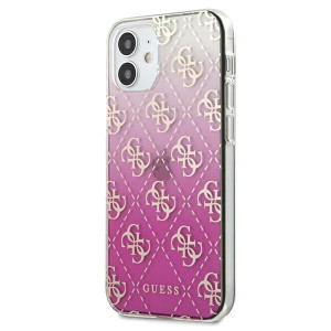 Etui Guess GUHCP12SPCU4GGPI Apple iPhone 12 mini różowy/pink hardcase 4G Gr