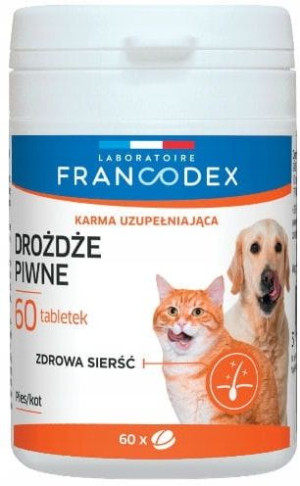 Francodex Drożdże piwne dla psów i kotów - 60 tab.
