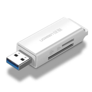 Czytnik kart pamięci - Ugreen CM104 SD/TF USB 3.0 (biały)