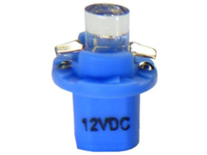 żarówka LED w oprawie B8.5D  T5 R5 w1,2w w2,3w 12v niebieska