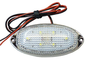 Lampa LED 6 SMD owalna obrysowa 24v niebieska