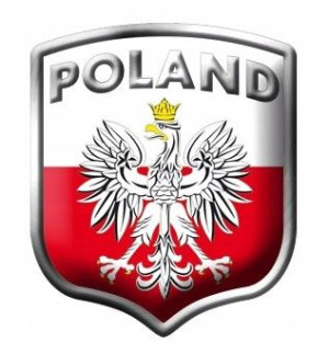 Naklejka Alu Polska Poland Orzeł Tarcza 3d Chrom
