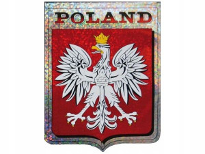 Naklejka Polska Poland Brokatowa