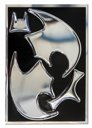 Naklejka Alu Emblemat Batman 3d Chrom