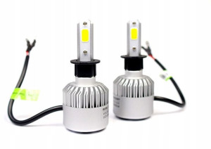 Zestaw żarówek LED H3 C6 COB BridgeLUX™ 8000 lm
