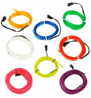ŚWIATŁOWÓD AMBIENT LIGHT EL WIRE zestaw długość 4 metry