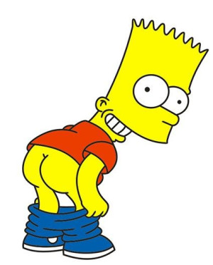 NAKLEJKA BART SIMPSON auto tatuaż