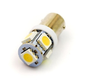 Dioda Led T4w 5 Smd 12v Ba9s H6w Bax9s 5050 Żarówka Biała Ciepła