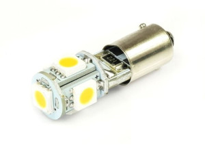 Żarówka samochodowa LED BA9S 5 SMD 5050 CANBUS Biała ciepła