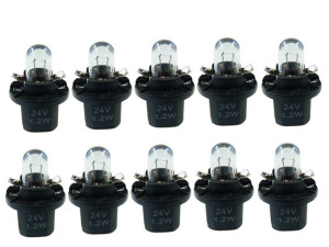 żarówka R5 T5 opawa B8.5D 1,2W 24V zestaw 10 SZT