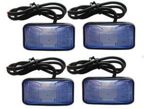 Lampa LED 4 SMD 2835 migająca ostrzegawcza kogut 12v 24v niebieska 4 SZT