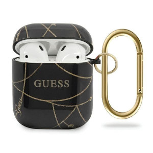 Guess GUACA2TPUCHBK AirPods cover czarny/black Gold Chain Collection