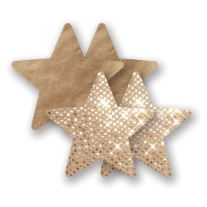 Nakładki na sutki bieliźniane - Nippies Solid Superstar Star