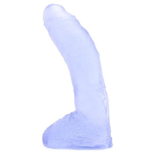 Dildo realistyczne - PIPEDREAM Basix Rubber Works Fat Boy Kryształ