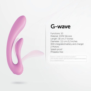 Wibrator do punktu G - Adrien Lastic G-Wave U-Shaped Double Rabbit