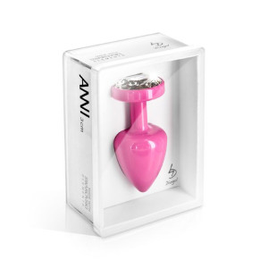 Zdobiony plug analny - Diogol Anni Butt Plug Round Pink 25 mm Okrągły Różow