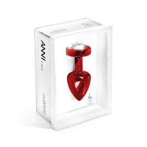 Zdobiony plug analny - Diogol Anni R Butt Plug Butterfly Red 25 mm Motyl Cz