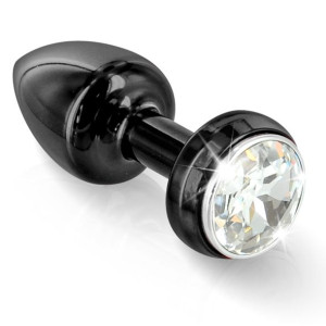 Zdobiony plug wibrujący - Diogol Annixitting Vibrating Butt Plug 34 Black C