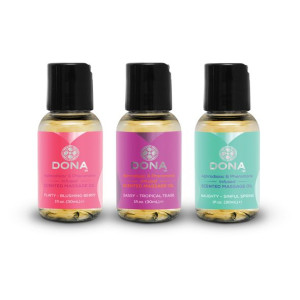 Zestaw olejków do masażu z feromonami - Dona Scented Massage Gift Set (3 x