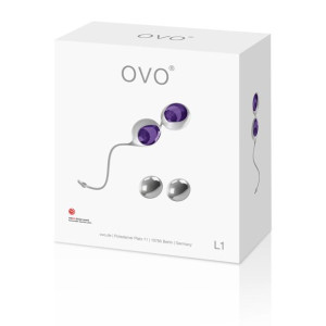 Kulki stymulujące gejszy - Ovo L1 Love Balls  Fioletowy