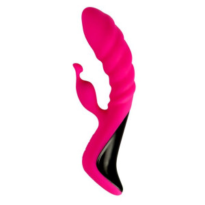 Ergonomiczny wibrator ze stymulatorem łechtaczki - Adrien Lastic Trigger Ra