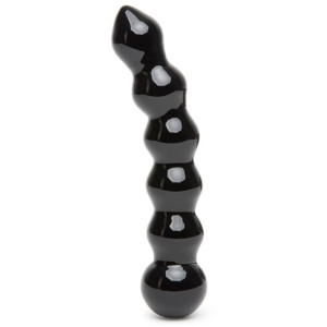 Szklane dildo - Fifty Shades of Grey Freed Glass Beaded Dildo Black